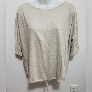 J. Jill 3/4 sleeves, pinstriped top